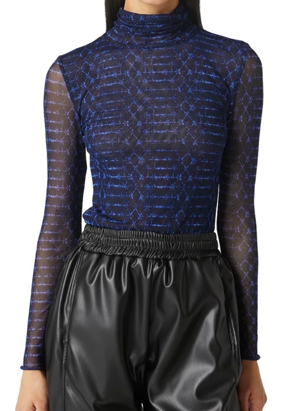 Misa Los Angeles Nadja Turtleneck Mesh Top-Size Medium NWOT - Picture 11 of 11